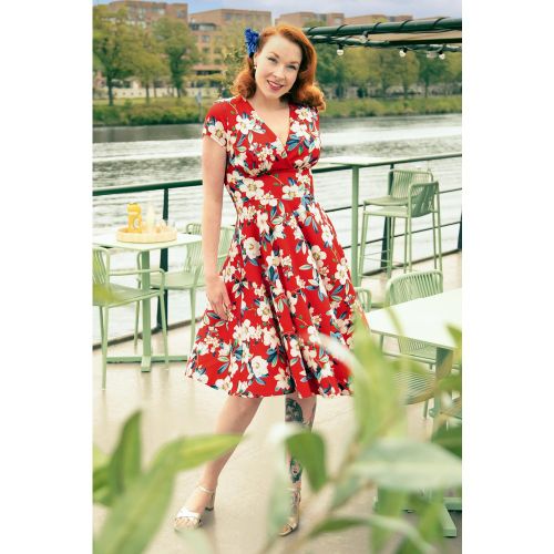 Robe corolle fleurie Miley en vif - vintage chic for topvintage - Modalova