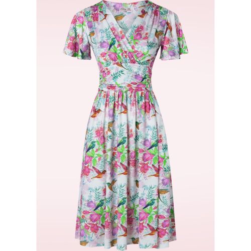 Robe à motif fleurs et colibris Sadie Swing en - vintage chic for topvintage - Modalova