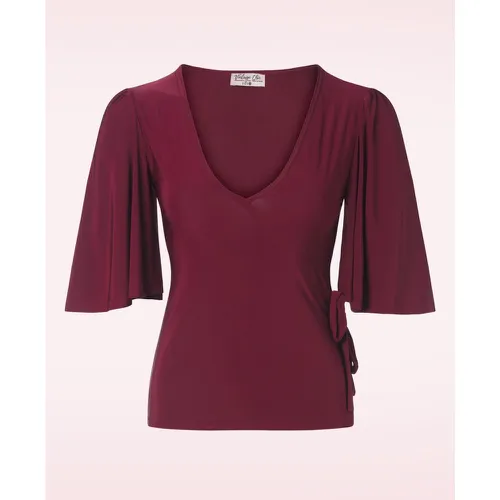 Haut Belle Slinky en bordeaux - vintage chic for topvintage - Modalova