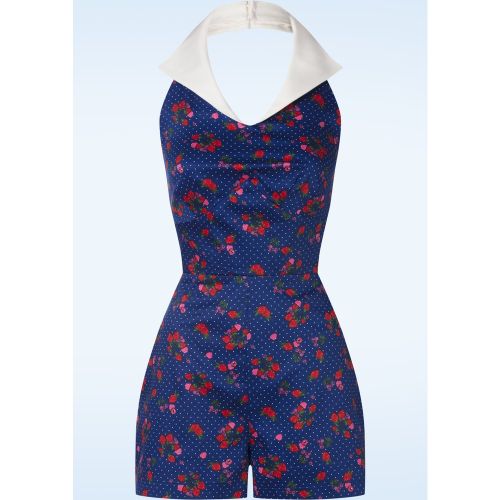 Combishort Lola Mixed Berries en marine - collectif clothing - Modalova