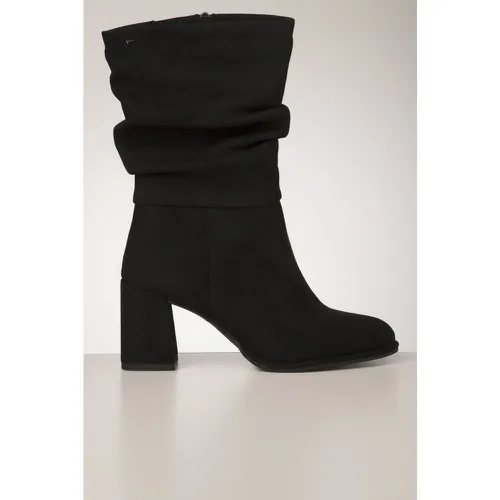 Bottes Linny en simili-daim noir - tamaris - Modalova