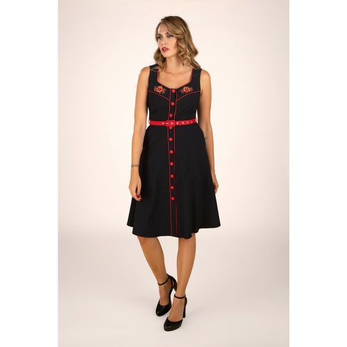 Robe brodée de roses en noir - Vixen - Modalova