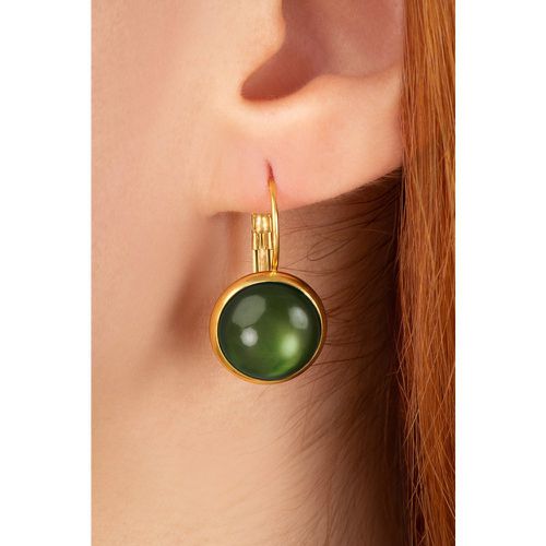 Goldplated Dot Earrings Années 60 en Mousse Brillante - Urban Hippies - Modalova