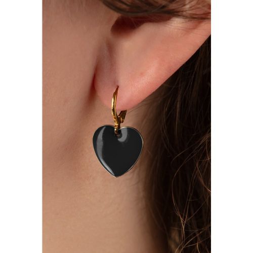 Boucles d'oreilles Heart en noir - Urban Hippies - Modalova