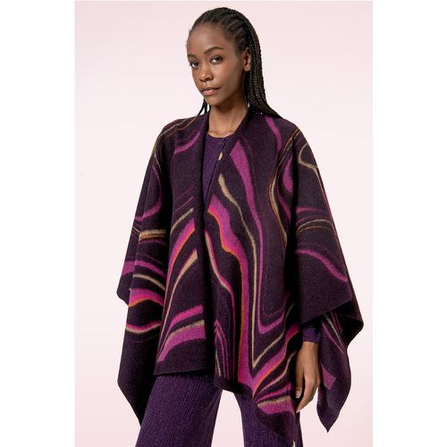 Poncho écharpe Jacquard en violet - Surkana - Modalova