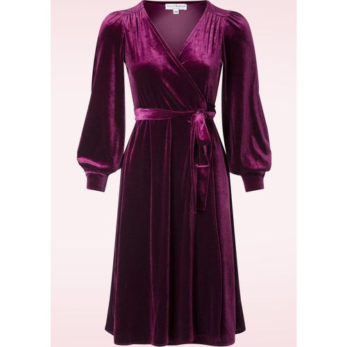 Robe portefeuille Dalida en velours cyclamen - Very Cherry - Modalova