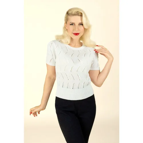 Haut tricoté Lana en blanc - topvintage boutique collection - Modalova