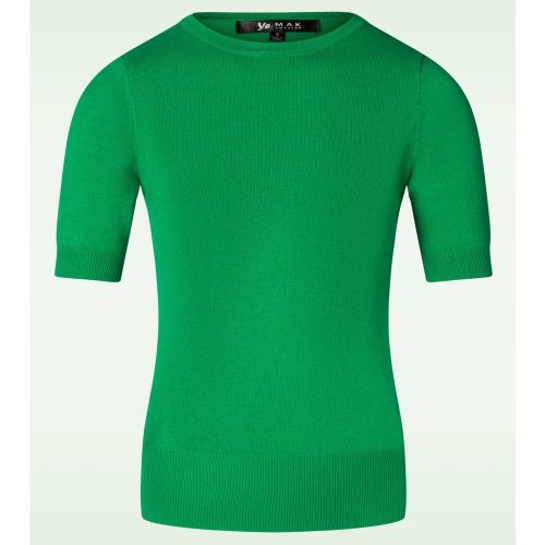 Debbie Short Sleeve Sweater Années 50 en Gazon - mak sweater - Modalova