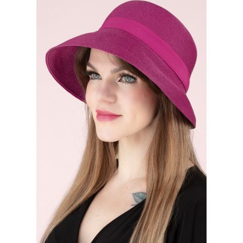Chapeau cloche Ella en paille bougainvillea - Bronté - Modalova