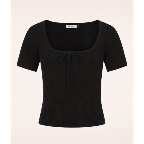 Haut tricoté Elsa en noir - Banned Retro - Modalova
