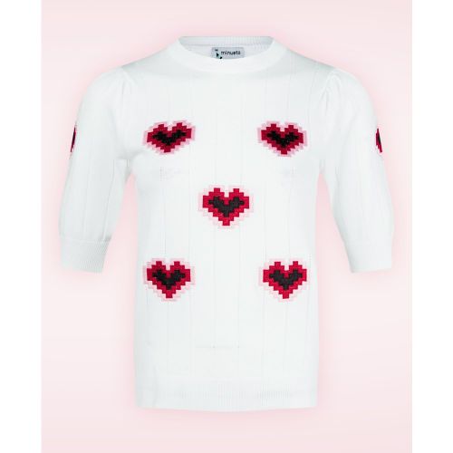 Haut Game Heart en blanc - Minueto - Modalova