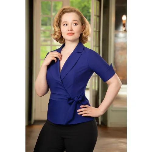 Chemisier Veronika en de cobalt - Glamour Bunny Business Babe - Modalova