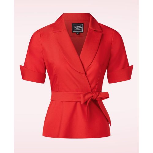 Chemisier Veronika en rouge - Glamour Bunny Business Babe - Modalova