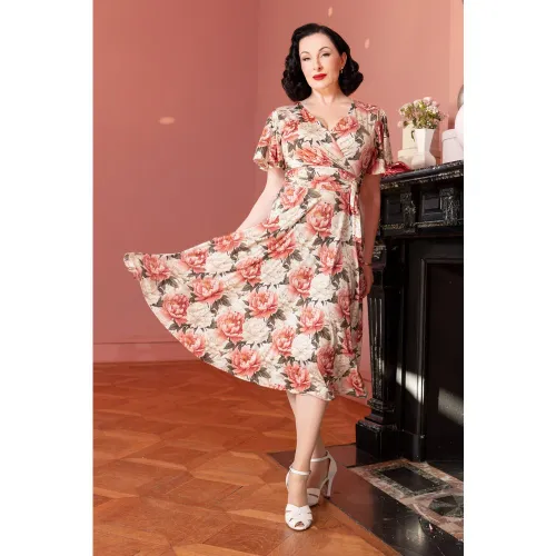 Robe portefeuille fleurie Irene en et - vintage chic for topvintage - Modalova