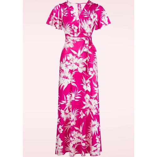 Robe longue motif tropical Malia en et - vintage chic for topvintage - Modalova