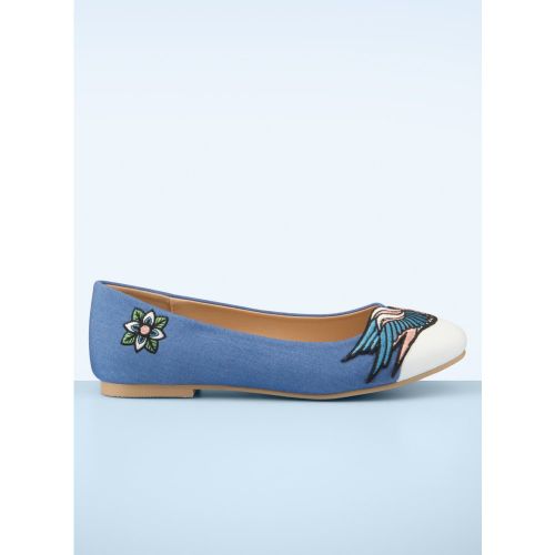 Ballerines Marilou Swallow en bleu - Banned Retro - Modalova