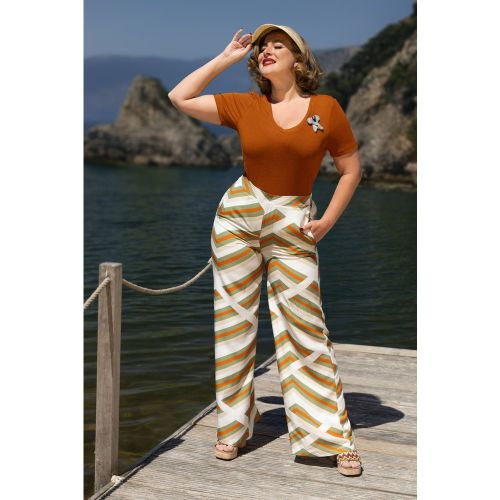 Pantalon jambes larges Terri en et multicolore - Smashed Lemon - Modalova