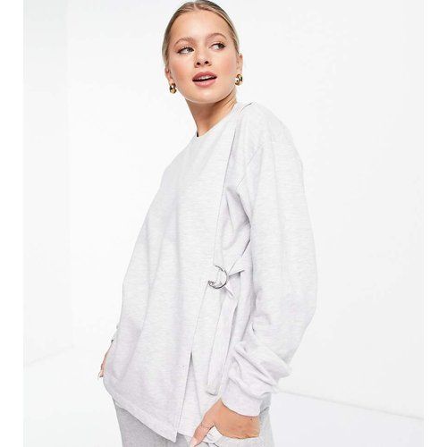 ASOS DESIGN Maternity - Sweat-shirt d'allaitement avec anneau en D - Gris chiné - ASOS Maternity - Nursing - Modalova