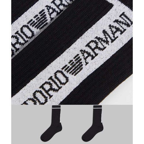 Emporio Armani - Bodywear - Lot de 3 paires de chaussettes à logo vertical à l'arrière - Emporio Armani Bodywear - Modalova
