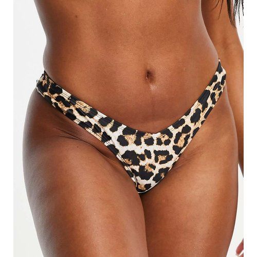 Poitrines généreuses - Mix and match - Bas de bikini échancré avec imprimé animal léopard - Ivory Rose - Modalova