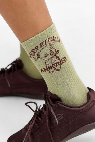 Chaussettes cochon vert perpétuellement agacé en taille: TAILLE UNIQUE - Out From Under - Modalova