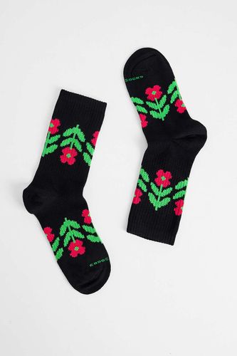 Chaussettes mi-mollet à bordure florale en taille: TAILLE UNIQUE - Happy Socks - Modalova