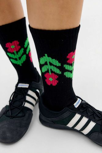 Chaussettes mi-mollet à bordure florale en taille: TAILLE UNIQUE - Happy Socks - Modalova
