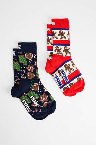 Paquet de 2 chaussettes caur en pain d'épices en taille: TAILLE UNIQUE - Happy Socks - Modalova