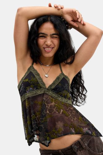 Caraco Babydoll floqué Celia en taille: XS - Kimchi Blue - Modalova