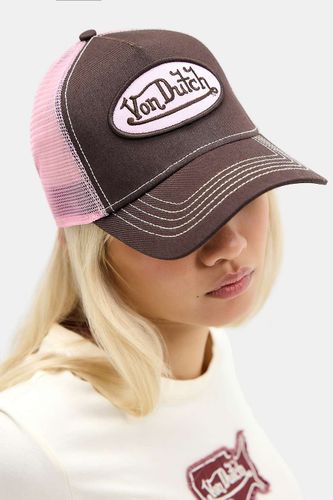 Casquette camionneur marron et rose en taille: TAILLE UNIQUE - Von Dutch - Modalova