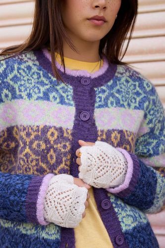 Gants sans doigts UO en maille pointelle par en taille: TAILLE UNIQUE - Urban Outfitters - Modalova