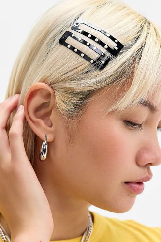 Lot de 4 pinces à cheveux carrées à pression à pois UO par en taille: TAILLE UNIQUE - Urban Outfitters - Modalova