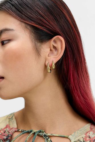 Lot de 3 boucles d'oreilles créoles UO Gold Tooling par taille: TAILLE UNIQUE - Urban Outfitters - Modalova