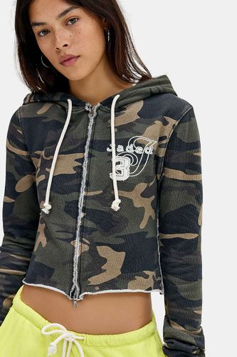 Sweat à capuche Cleo à imprimé camouflage avec fermeture éclair taille: 2XS - Jaded London - Modalova