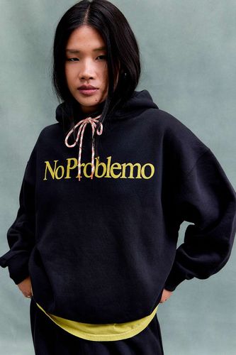 Sweat à capuche jaune avec logo en taille: Small - No Problemo - Modalova