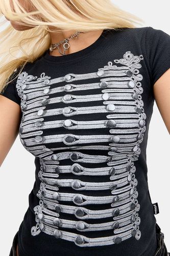 T-shirt bébé noir Valor à manches courtes en taille: XS - Minga London - Modalova