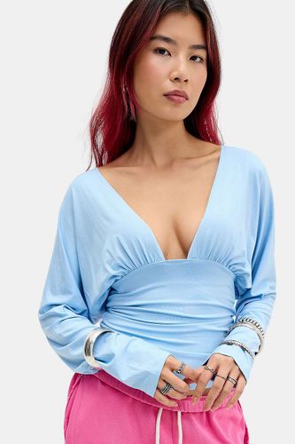 Haut Litro à manches chauve-souris bleu frais en taille: XS - Motel - Modalova