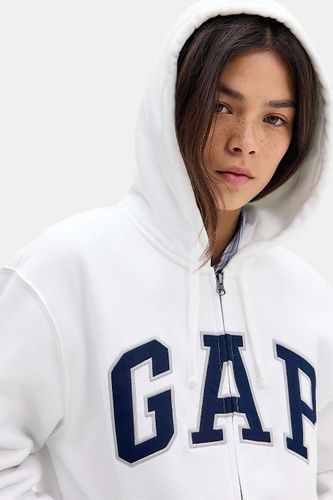 Sweat à capuche écru à fermeture éclair en taille: Small - GAP - Modalova