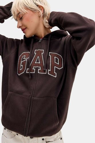 Sweat à capuche marron à fermeture éclair en taille: Small - GAP - Modalova