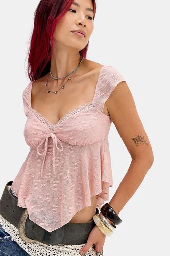 Haut Babydoll en dentelle Juni violet en taille: Small - Kiss The Sky - Modalova