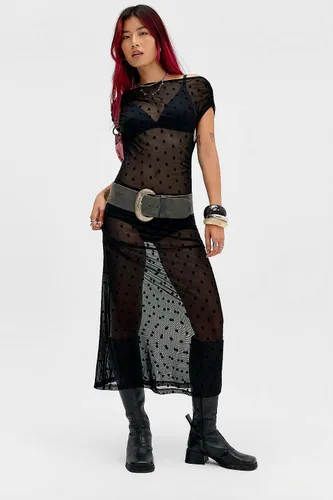Robe longue en maille à épaules dénudées Saoirse en taille: 2XS - Kiss The Sky - Modalova