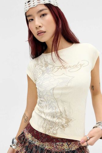 T-shirt graphique croix et rose exclusif UO en taille: Small - Ed Hardy - Modalova