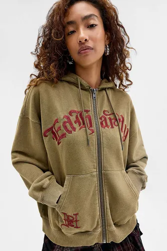 Sweat à capuche gothique à fermeture éclair exclusif UO en taille: 2XS - Ed Hardy - Modalova