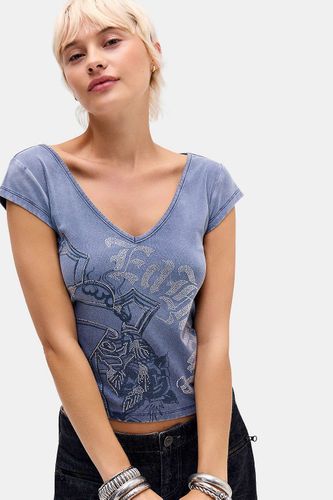 UO Exclusive T-shirt bébé col en V Cross en taille: Small - Ed Hardy - Modalova