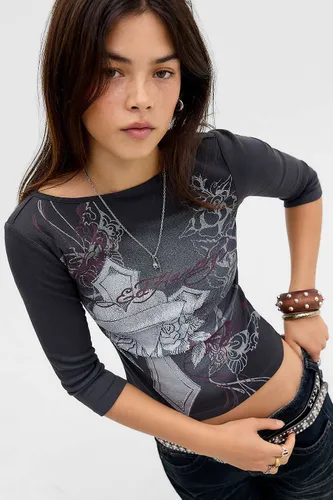T-shirt à manches 3/4 Cross exclusivité UO en taille: 2XS - Ed Hardy - Modalova
