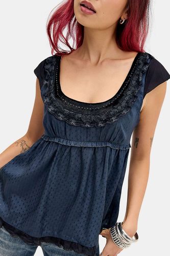 Blouse Babydoll Evelyn Marine en taille: XS - Kimchi Blue - Modalova