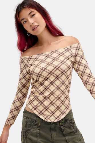 T-shirt basique à épaules dénudées et manches 3/4 UO par en taille: XS - Urban Outfitters - Modalova