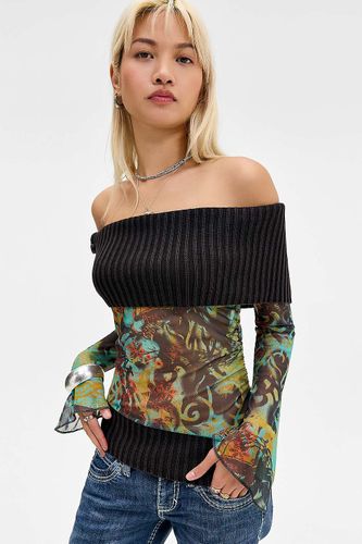 Haut Bardot UO Jaea en maille tricotée par en taille: XS - Urban Outfitters - Modalova