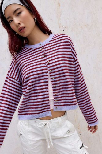 Cardigan à col rond rayé UO Marlowe par en taille: Small - Urban Outfitters - Modalova
