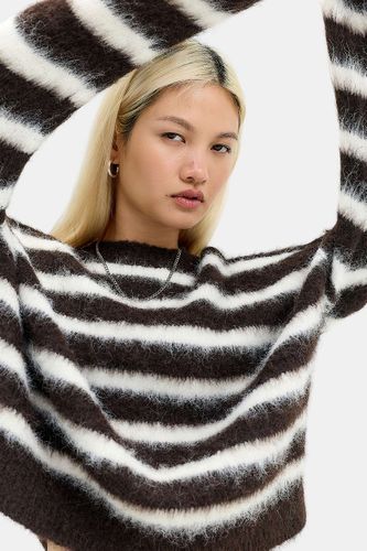 Pull à manches longues UO à rayures brossées par en taille: XS - Urban Outfitters - Modalova